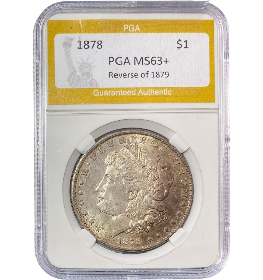 1878-S REV OF 79 Morgan Silver Dollar PGA MS63+