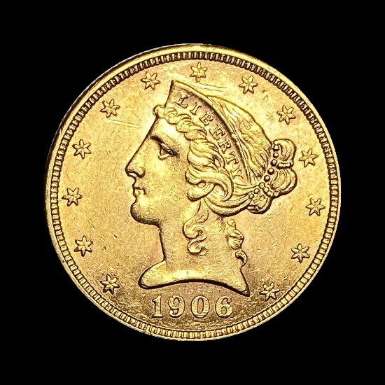1906-S Liberty Head Half Eagle $5 Gold UNCIRCULATED