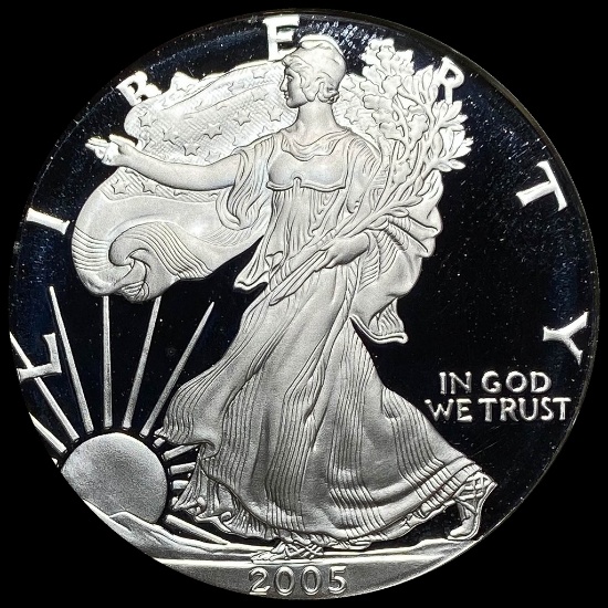 2005-W Silver American Eagle Proof $1 GEM PROOF