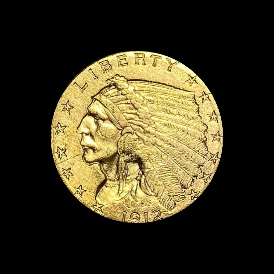1912 Indian Head Gold $2.5 Quarter Eagle UNCIRCULATED