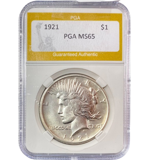 1921 Peace Silver Dollar PGA MS65