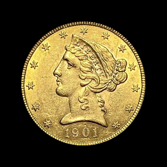 1901-S Gold $5 Half Eagle UNCIRCULATED