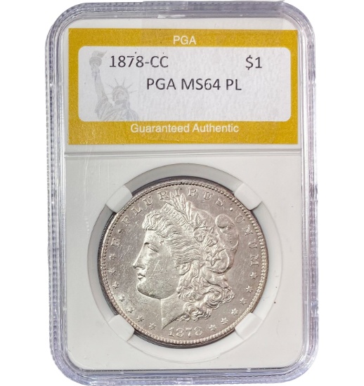 1878-CC Morgan Dollar PGA MS64 PL