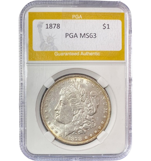 1878 Morgan Silver Dollar PGA MS63