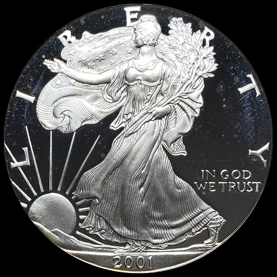 2001-W Silver American Eagle Proof $1 GEM PROOF