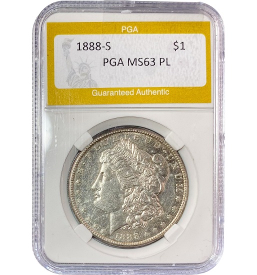 1888-S Morgan Dollar PGA MS63 PL