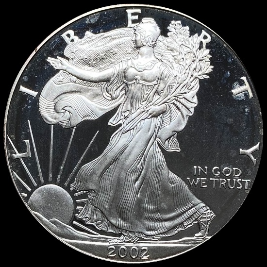 2002-W 1 oz Silver American Eagle GEM PROOF