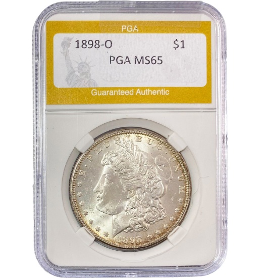 1898-O Morgan Silver Dollar PGA MS65