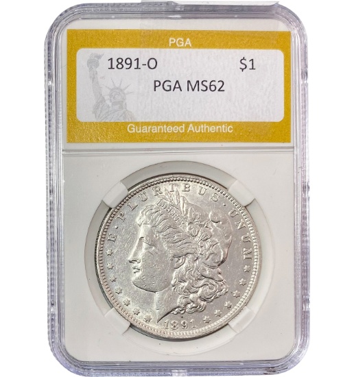 1891-O Morgan Silver Dollar PGA MS62