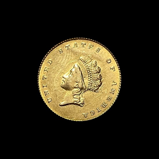 1855 Gold $1 Indian Princess Type 2 CLOSELY UNCIRCULATED