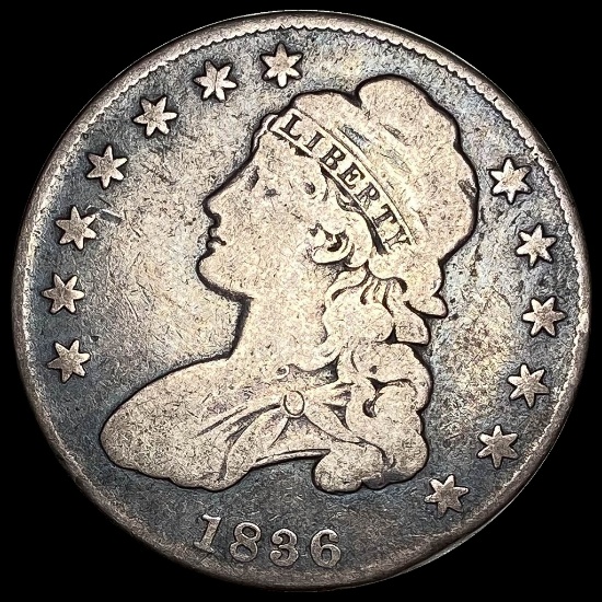 1836 Capped Bust Half Dollar LIGHTLY CIRCULATED