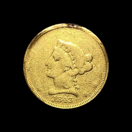 1853 Gold $1 Liberty Head NICELY CIRCULATED