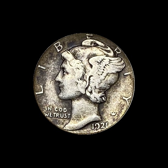 1921 Silver Mercury Dime LIGHTLY CIRCULATED