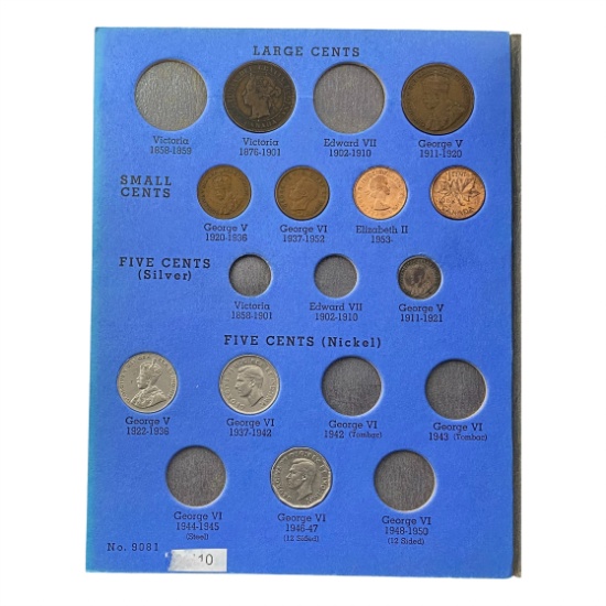 1888-1968 Canadian Coin Album 1C-50C