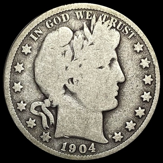 1904-O Silver Barber Half Dollar NICELY CIRCULATED