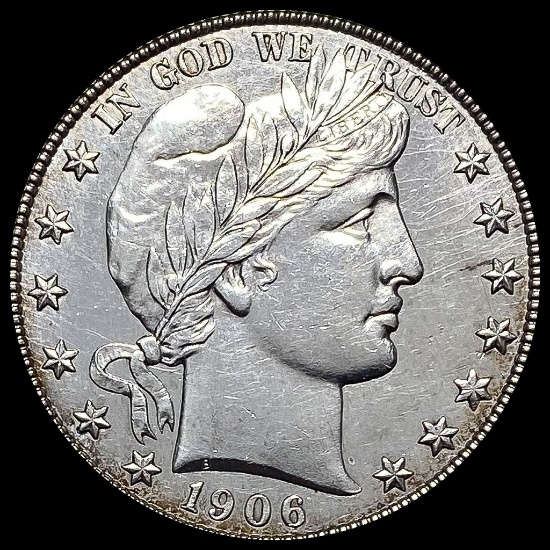 1906-D Silver Barber Half Dollar GEM BU