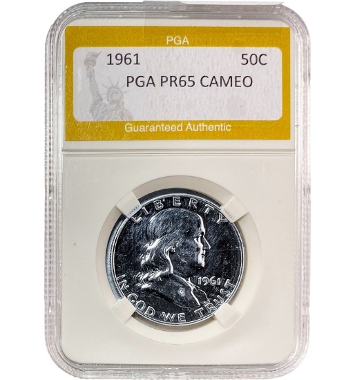 1961 Franklin Half Dollar PGA PR65 CAMEO