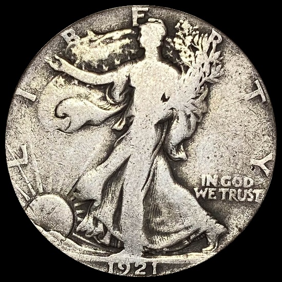1921-D Silver Walking Liberty Half Dollar LIGHTLY CIRCULATED