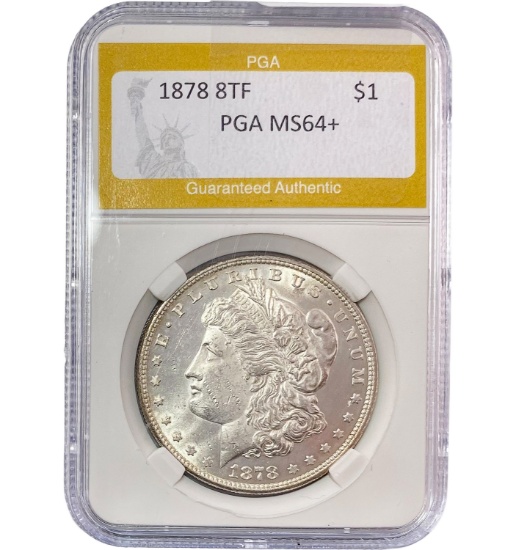 1878 8TF Morgan Dollar PGA MS64+