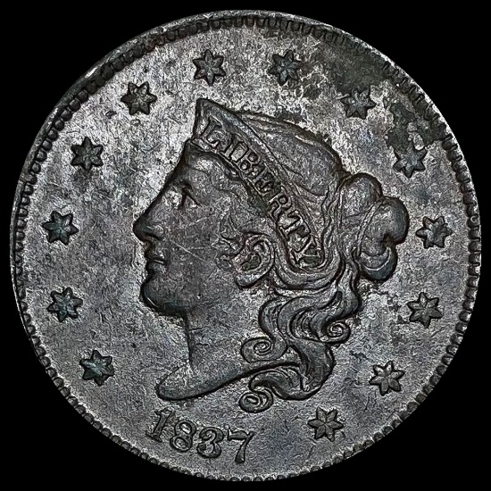 1837 Coronet Head Large Cent LIGHTLY CIRCULATED