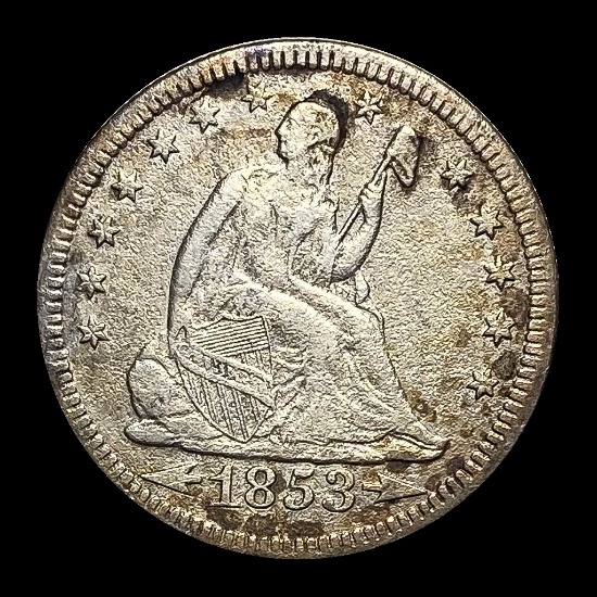 1853-O Silver Seated Liberty [Arrows] Quarter LIGHTLY CIRCULATED