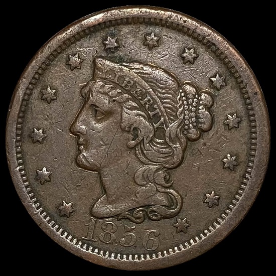 1856 Braided Hair Large Cent CLOSELY UNCIRCULATED