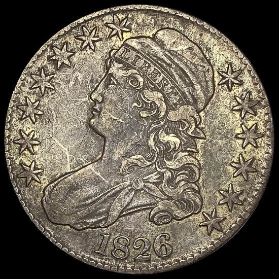 1826 Capped Bust Half Dollar NEARLY UNCIRCULATED