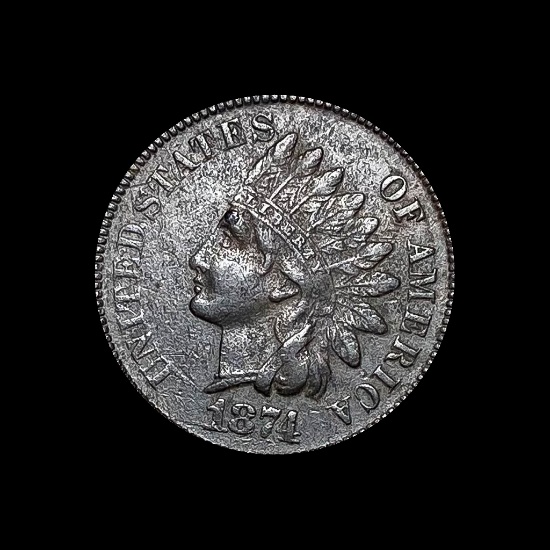1874 Indian Head Cent NEARLY UNCIRCULATED