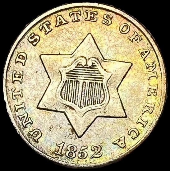 1852 Silver Three-Cent Piece CLOSELY UNCIRCULATED