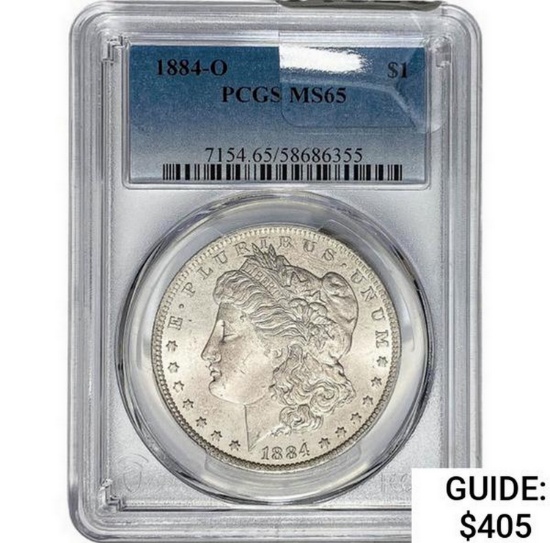 1884-O Morgan Silver Dollar  MS65