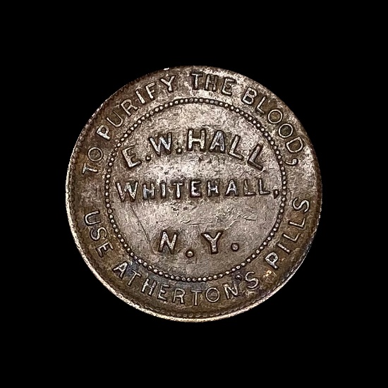 A. Herton's Pills and Wild Cherry Syrup Token UNCIRCULATED