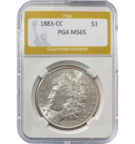 1883-CC Morgan Silver Dollar PGA MS65