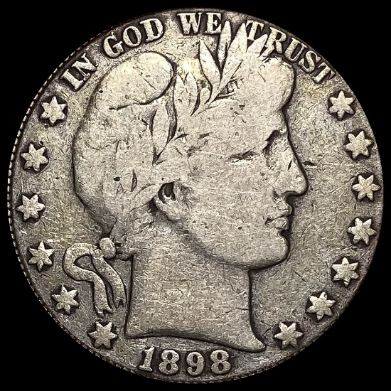 1898 Barber Half Dollar LIGHTLY CIRCULATED