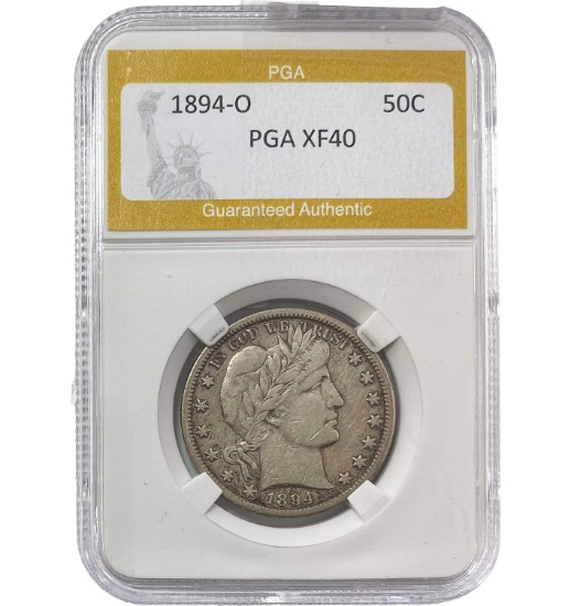 1894-O Barber Half Dollar PGA XF40