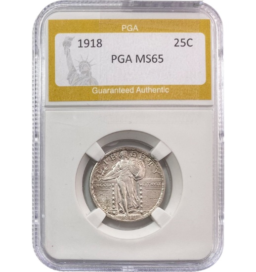 1918 Standing Liberty Quarter PGA MS65