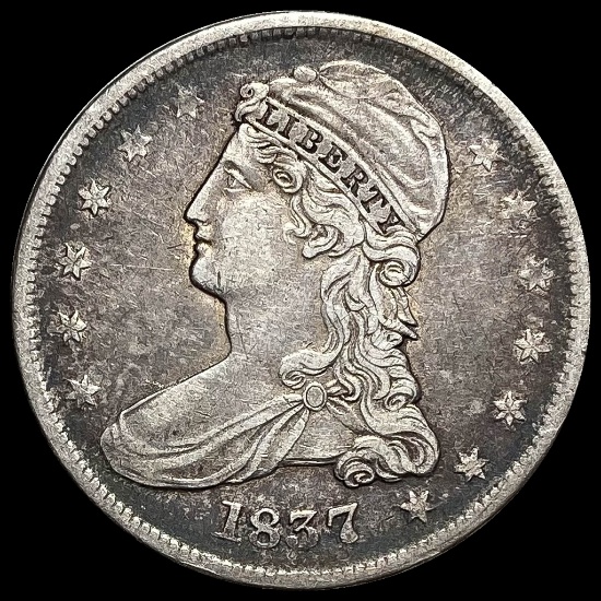 1837 Capped Bust Half Dollar NEARLY UNCIRCULATED