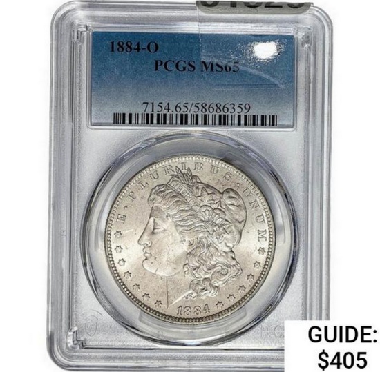 1884-O Morgan Silver Dollar  MS65