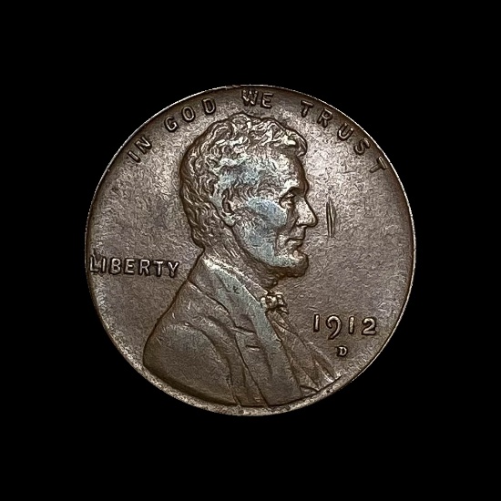 1912-D Bronze Lincoln Wheat Cent NEARLY UNCIRCULATED