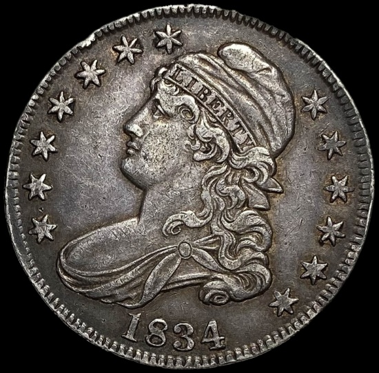 1834 Capped Bust Half Dollar LIGHTLY CIRCULATED
