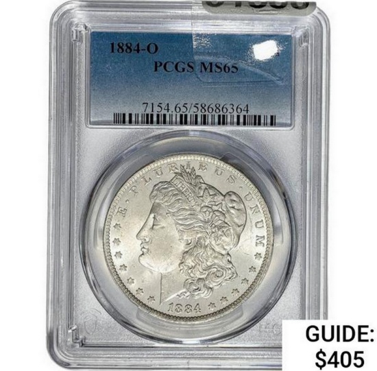 1884-O Morgan Silver Dollar  MS65