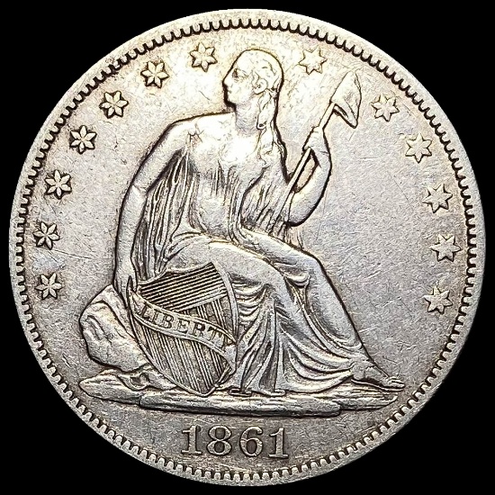 1861-O Silver Half Dollar CLOSELY UNCIRCULATED