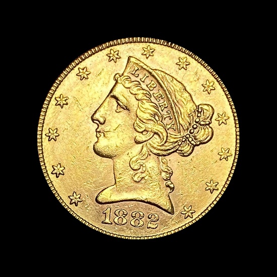1882-S Gold $5 Liberty Head Half Eagle UNCIRCULATED