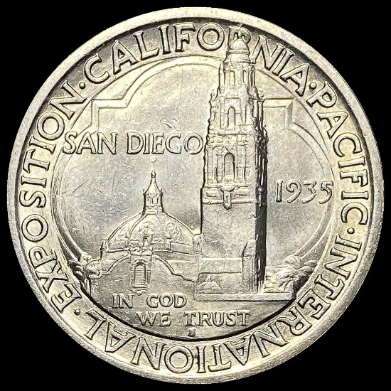 1935-S Silver California-Pacific Expo Half Dollar GEM BU