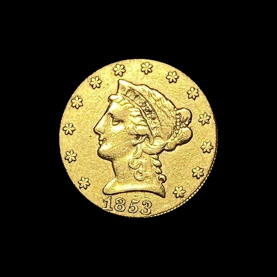 1853 $2.50 Liberty Head Quarter Eagle CLOSELY UNCIRCULATED