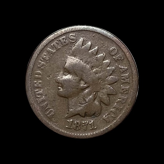 1871 Indian Head Cent LIGHTLY CIRCULATED