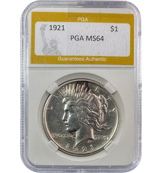 1921 Peace Silver Dollar PGA MS64