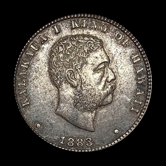 1883 Hawaii Silver 1/4 Dollar LIGHTLY CIRCULATED