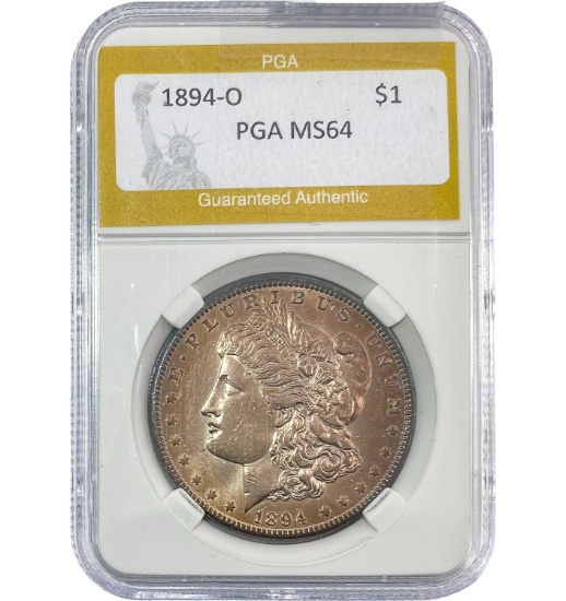 1894-O Morgan Silver Dollar PGA MS64