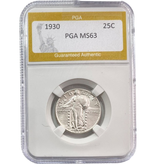 1930 25C Standing Liberty Quarter PGA MS