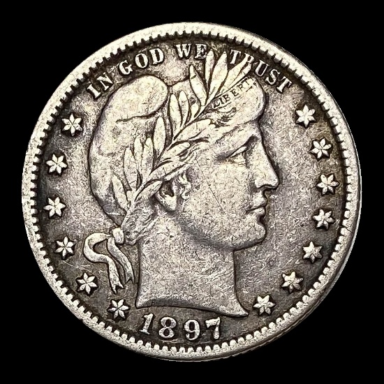 1897-O Silver Barber Quarter LIGHTLY CIRCULATED